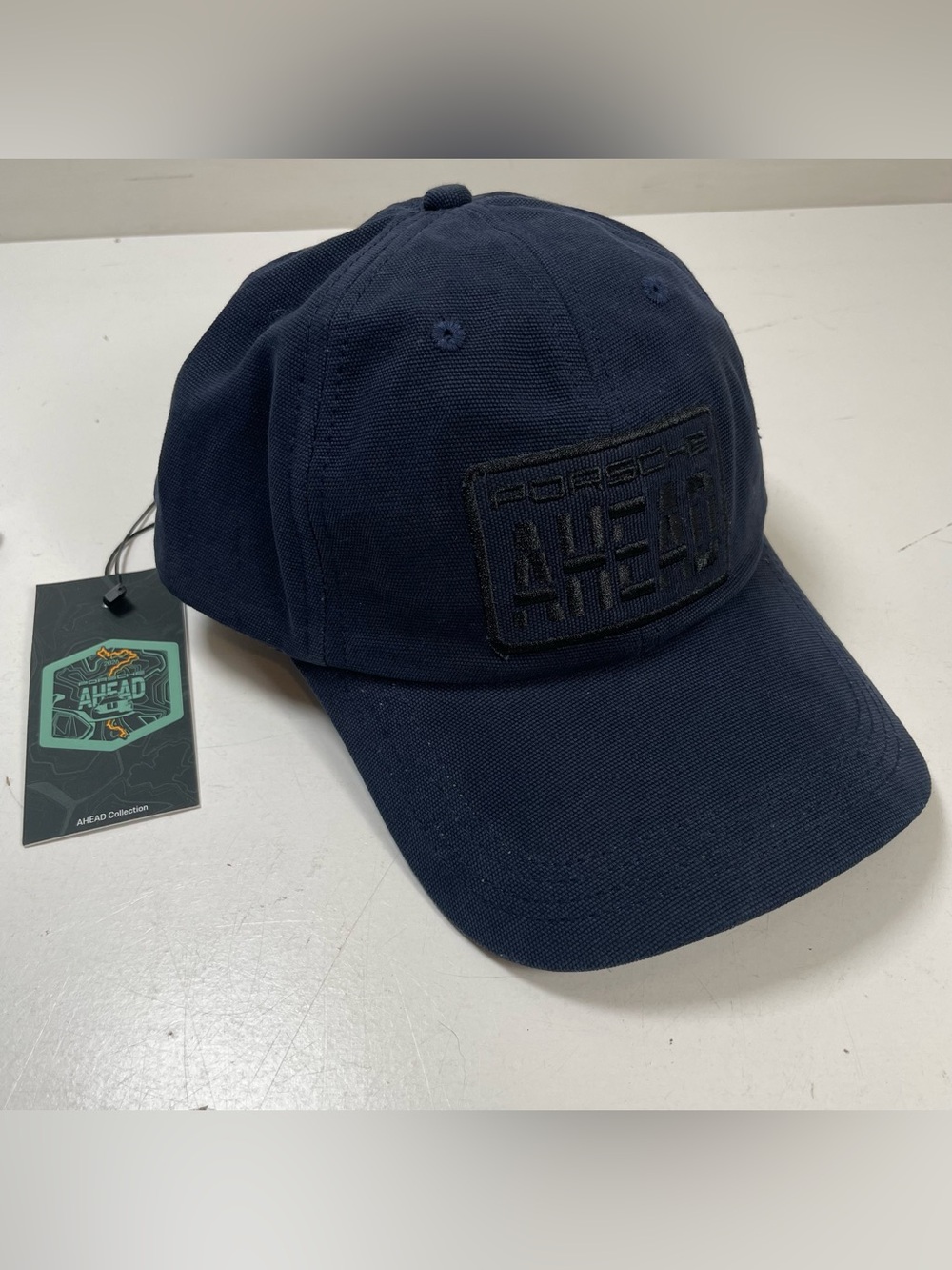 NEW Porsche Lifestyle AHEAD Collection Cap Embroidered Navy Hat